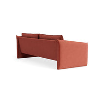 Softmore 96" Sofa in Tomato Velvet - Angle 4