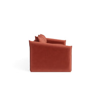 Softmore 96" Sofa in Tomato Velvet - Angle 3