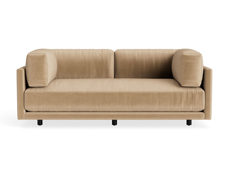 Sunday 82" Sofa in Camel Velvet - Angle 1