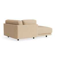 Sunday Chaise in Camel Velvet - Angle 4