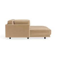 Sunday Chaise in Camel Velvet - Angle 3