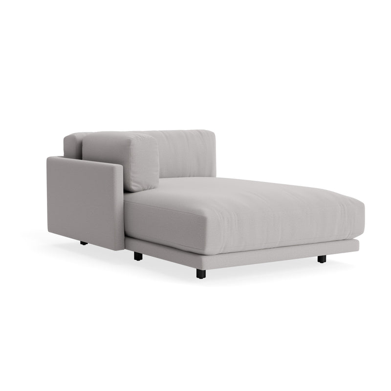 Sunday Chaise in Agnew Grey - Angle 2