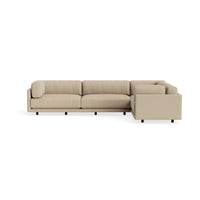 Sunday L Sectional Sofa in Kelso Camel - Angle 1
