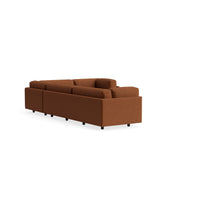 Sunday L Sectional Sofa in Copper Velvet - Angle 6