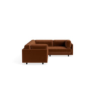 Sunday L Sectional Sofa in Copper Velvet - Angle 5