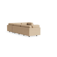 Sunday L Sectional Sofa in Camel Velvet - Angle 4