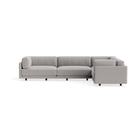 Sunday L Sectional Sofa in Agnew Grey - Angle 1