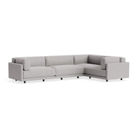 Sunday L Sectional Sofa in Agnew Grey - Angle 4