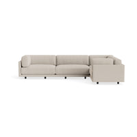 Sunday L Sectional Sofa in Sanford Linen - Angle 1