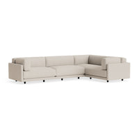 Sunday L Sectional Sofa in Sanford Linen - Angle 4
