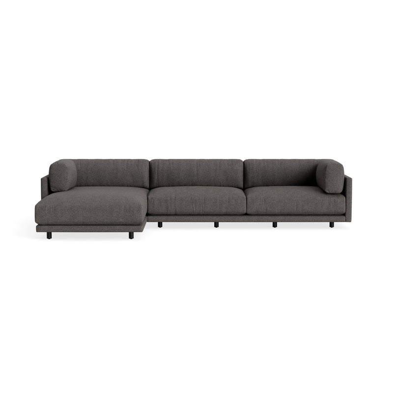 Sunday Sofa with Chaise in Kelso Charcoal - Angle 1