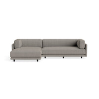 Sunday Small Sofa with Chaise en Sanford Black - ángulo 1