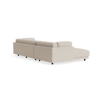 Sunday Small Sofa with Chaise in Sanford Linen - Angle 5