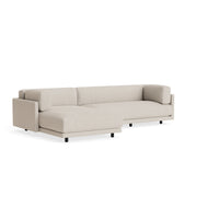 Sunday Small Sofa with Chaise in Sanford Linen - Angle 3