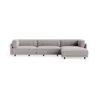 Sunday Sofa with Chaise in Agnew Grey - Angle 1