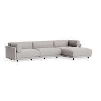Sunday Sofa with Chaise in Agnew Grey - Angle 6
