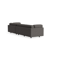 Sunday Small Sofa with Chaise in Kelso Charcoal - Angle 7