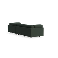 Sunday Small Sofa with Chaise in Vos Evergreen - Angle 7