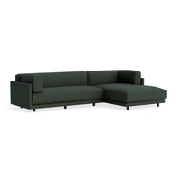 Sunday Small Sofa with Chaise in Vos Evergreen - Angle 5