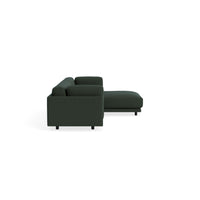 Sunday Small Sofa with Chaise in Vos Evergreen - Angle 6