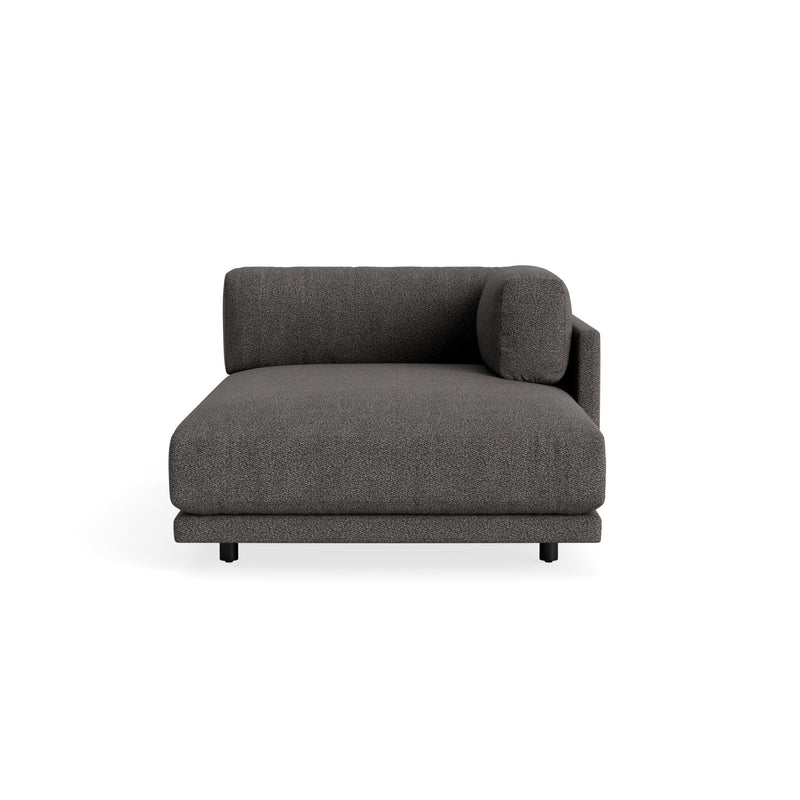 Sunday Chaise in Kelso Charcoal - Angle 1