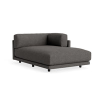 Sunday Chaise in Kelso Charcoal - Angle 2