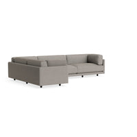 Sunday L Sectional Sofa en Sanford Black - ángulo 2