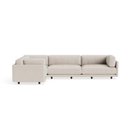 Sunday L Sectional Sofa in Landa Stone - Angle 1