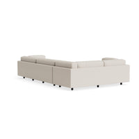 Sunday L Sectional Sofa in Landa Stone - Angle 6