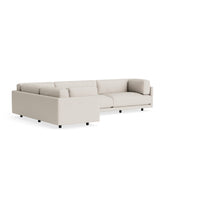 Sunday L Sectional Sofa in Landa Stone - Angle 4