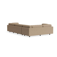Sunday L Sectional Sofa in Otter Velvet - Angle 6