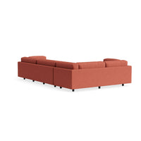 Sunday L Sectional Sofa in Tomato Velvet - Angle 6