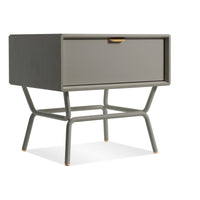 Dang 1 Drawer Nightstand in Risk-Averse Grey - Angle 3