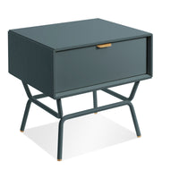 Dang 1 Drawer Nightstand in Marine Blue - Angle 4