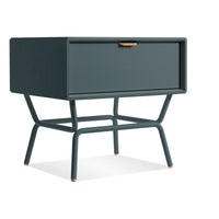 Dang 1 Drawer Nightstand in Marine Blue - Angle 3