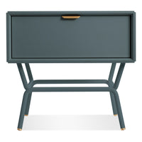 Dang 1 Drawer Nightstand in Marine Blue - Angle 1