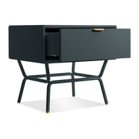 Dang 1 Drawer Nightstand in Navy Green - Angle 5