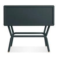 Dang 1 Drawer Nightstand in Navy Green - Angle 9