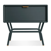Dang 1 Drawer Nightstand in Navy Green - Angle 1
