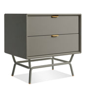 Dang 2 Drawer Nightstand in Risk-Averse Grey - Angle 2