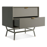 Dang 2 Drawer Nightstand in Risk-Averse Grey - Angle 4