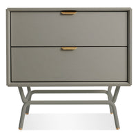 Dang 2 Drawer Nightstand in Risk-Averse Grey - Angle 1