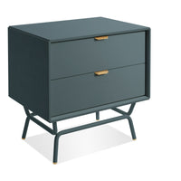 Dang 2 Drawer Nightstand in Marine Blue - Angle 3
