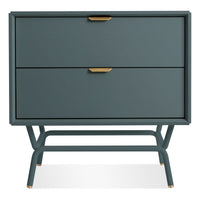 Dang 2 Drawer Nightstand in Marine Blue - Angle 1