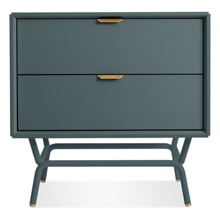 Dang 2 Drawer Nightstand in Marine Blue - Angle 1