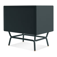 Dang 2 Drawer Nightstand in Navy Green - Angle 7