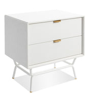 Dang 2 Drawer Nightstand in White - Angle 3