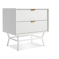 Dang 2 Drawer Nightstand in White - Angle 2
