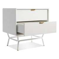 Dang 2 Drawer Nightstand in White - Angle 4