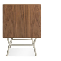 Dang 2 Drawer Nightstand in Walnut / Putty Grey - Angle 5